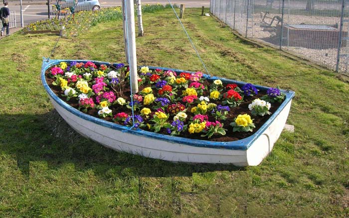 Planted boat