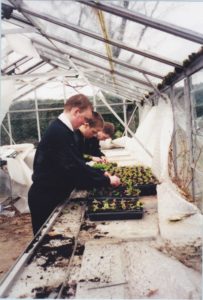 School Children in Greenhouse